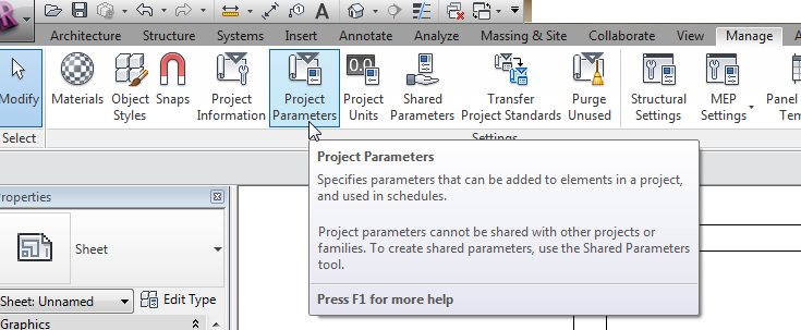 Add a Project Parameter